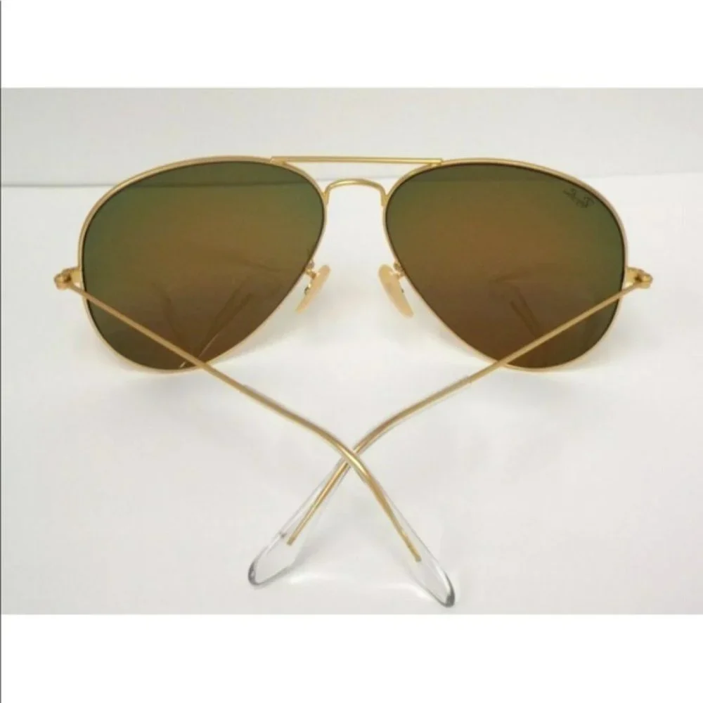 BNWT Rayban Aviator Unisex Gold/Orange mirror 58-14-135 - Picture 4 of 6